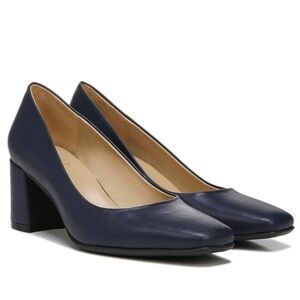 Naturalizer Warner Square Toe Pump French Navy (WIDE)